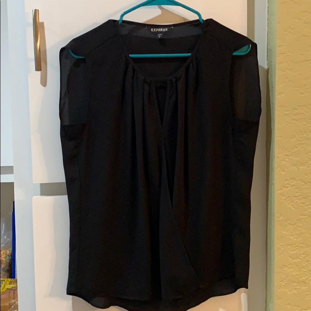 Express Black polyester sleeveless shirt nwot
